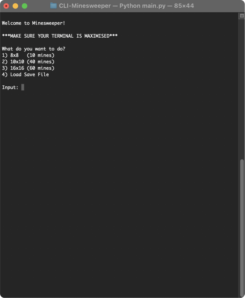 Minesweeper CLI