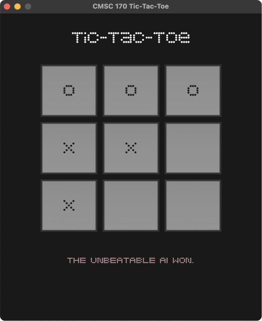 Unbeatable Tic-Tac-Toe AI